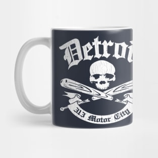 Detroit 313 Motor City (vintage distressed look) Mug